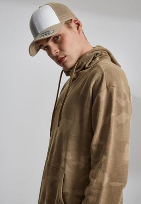 Camo-hættetrøje med høj hals