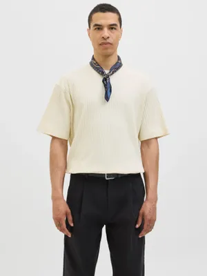 Räfflad loose fit T-shirt