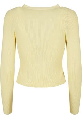Ladies Short Rib Knit Cardigan