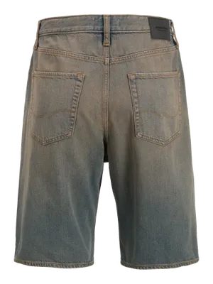 Klassiska Jeansshorts i Denim för Män Knälängd