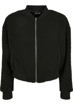 Ladies Oversized Sherpa Bomber Jacket