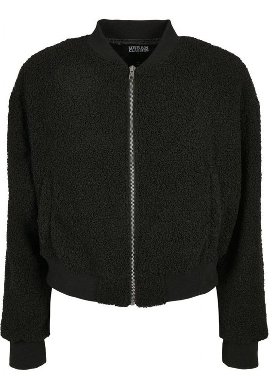 Ladies Oversized Sherpa Bomber Jacket