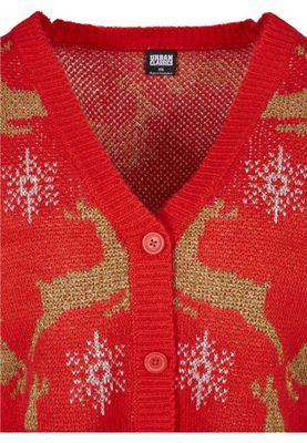 Christmas cardigan with snowflakes and Christmas reindeer oversize lady