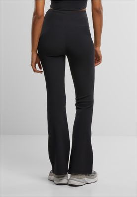 Utsvängda Leggings med Bred Midja och Delade Sömmar