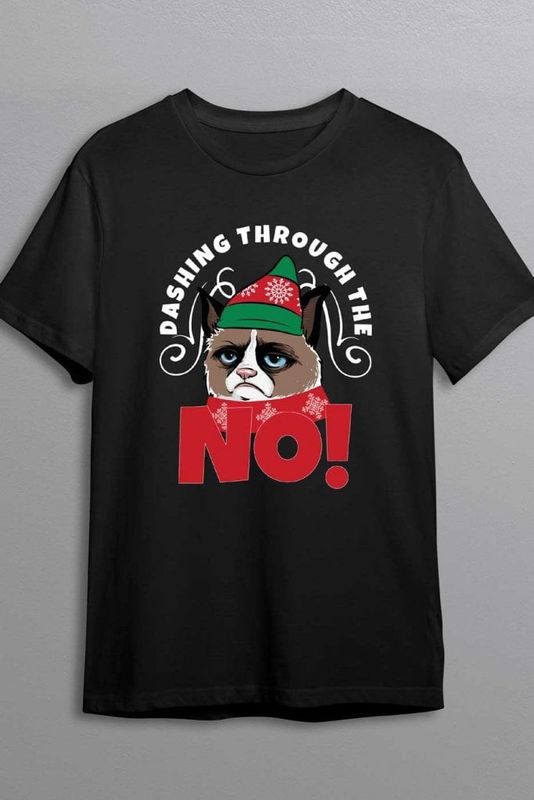 Dashing through the NO! Grumpy Cat T-shirt