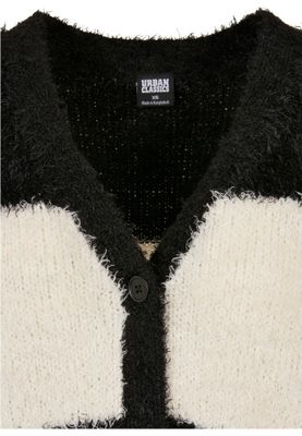 Ladies Short Oversized Feather Cardigan