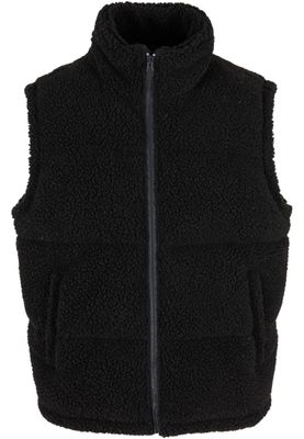 Basic Teddy Puffer Vest för herr – Svart