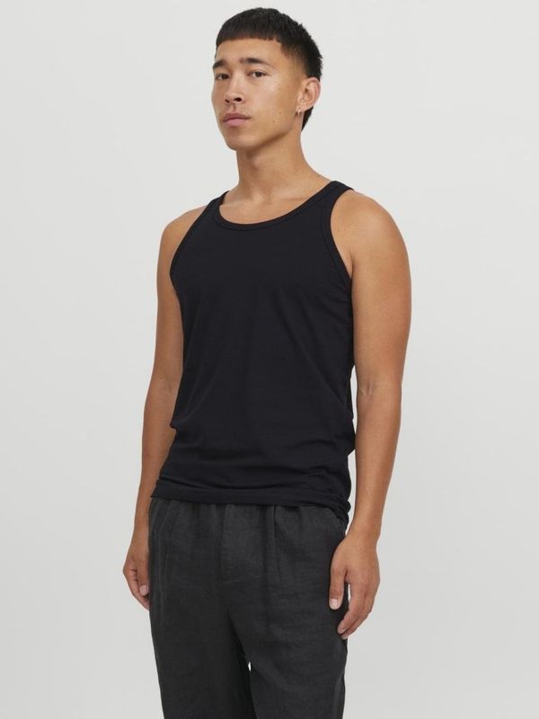 Black tank top for men