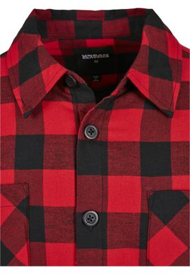 Red checkered padded men's shirt