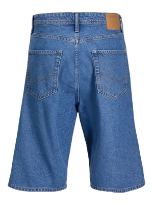 Klassiska jeansshorts herr – hög midja blå
