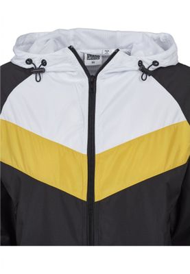 Three-color windbreaker with hood lady