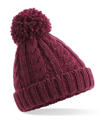 Strikket børnehat med pompon