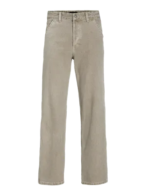 Gråbeiga loose fit jeans herr - EDDIE