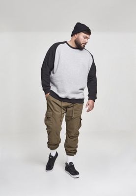 Tvåfärgad raglan sweatshirt