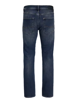Mörka tapered fit jeans med stretch - MIKE