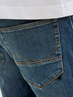 Fox Denim Shorts Normal Passform Blå Medelhög Midja