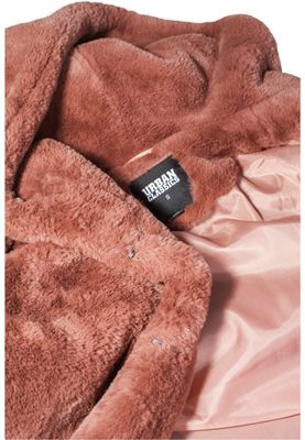 Fur coat dark pink kids