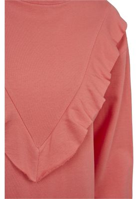 Long-sleeved dress with ruffles
