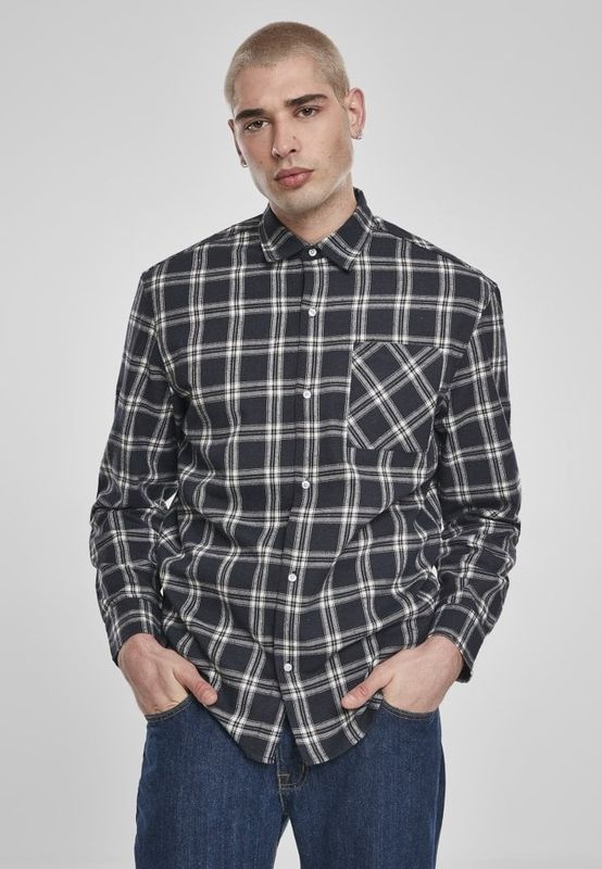 Oversize check shirt men