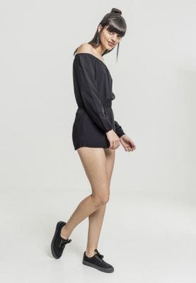 Long-sleeved jumpsuit with short pants