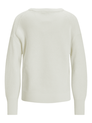 Women's knitted white sweater