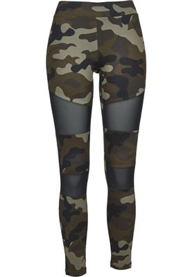 Camo leggings with mesh