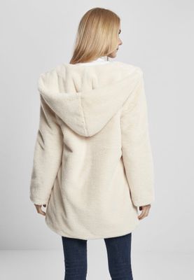 Fluffy teddy coat with hood