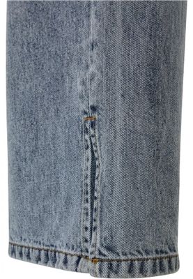 Wide-legged distressed denim for ladies.