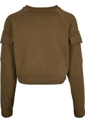 Short sweatshirt with arm pockets ladies