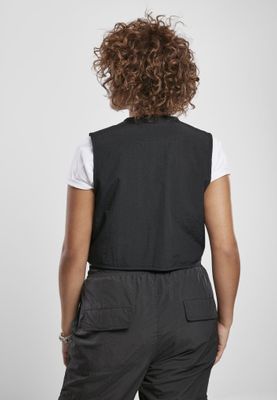 Black short vest lady