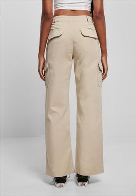 Ladies High Waist Straight Cargo Pants