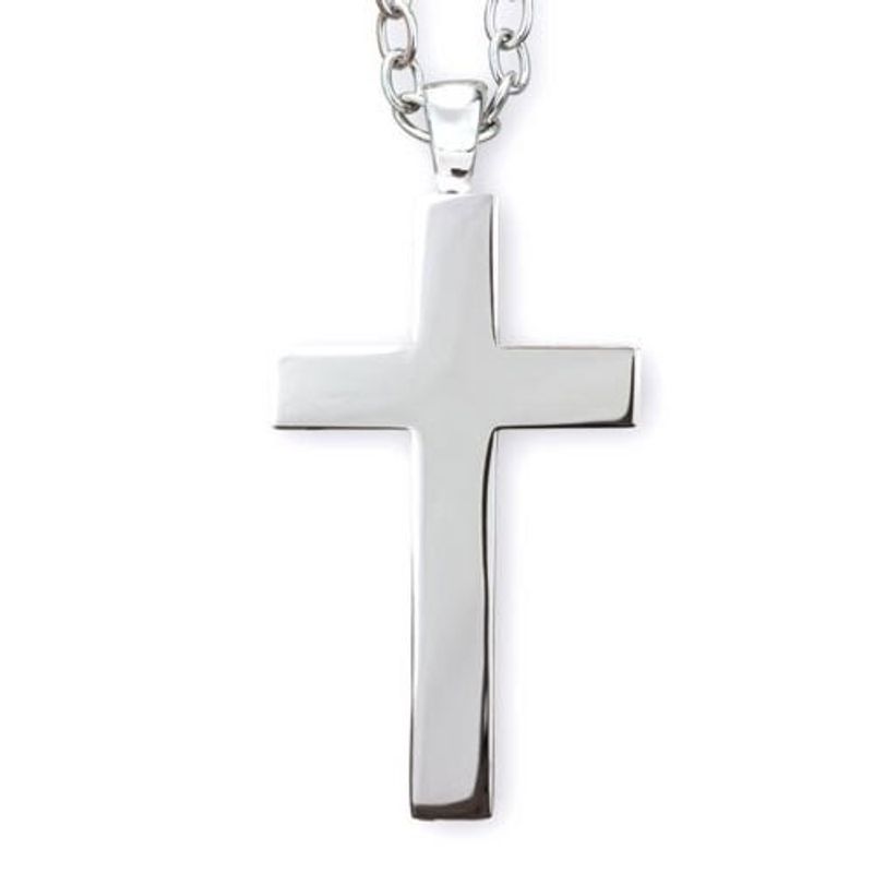 Large Plant Cross Necklace