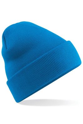 Blue hat in acrylic yarn