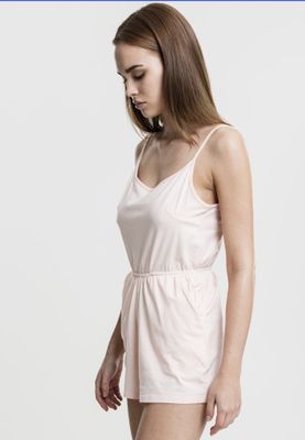 Jumpsuit with narrow shoulder straps