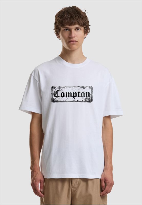 Compton License Plate T-shirt – vit