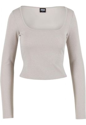 Ladies Glitter Square Neck Longsleeve