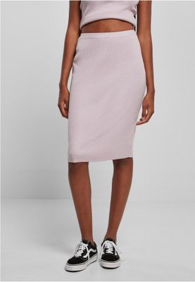 Ladies Rib Knit Midi Skirt