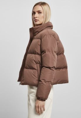 Ladies Short Peached Puffer Jacket