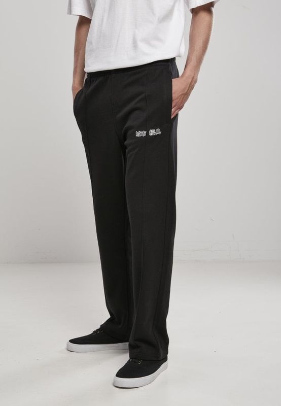 Jogging pants with press creases