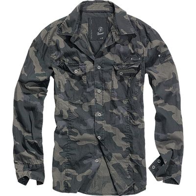 Slimfit camoskjorte