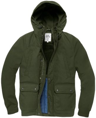 Ledger parka with teddy lining