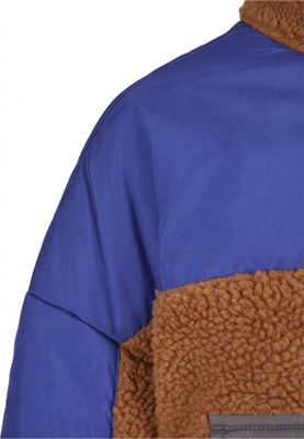 Three-tone teddy jacket for women
