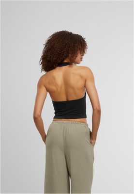 Halterneck Jersey Top i Modern Stil