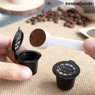 Sæt med 3 genanvendelige kaffekapsler Recoff InnovaGoods