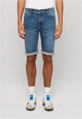 Jeansshorts för herr – mellanblå tvättad finish