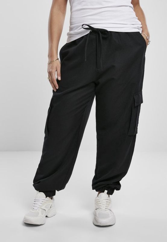 Cargo pants in viscose pond