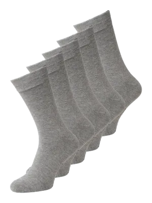 Ljusgrå strumpor – 5-pack Herr