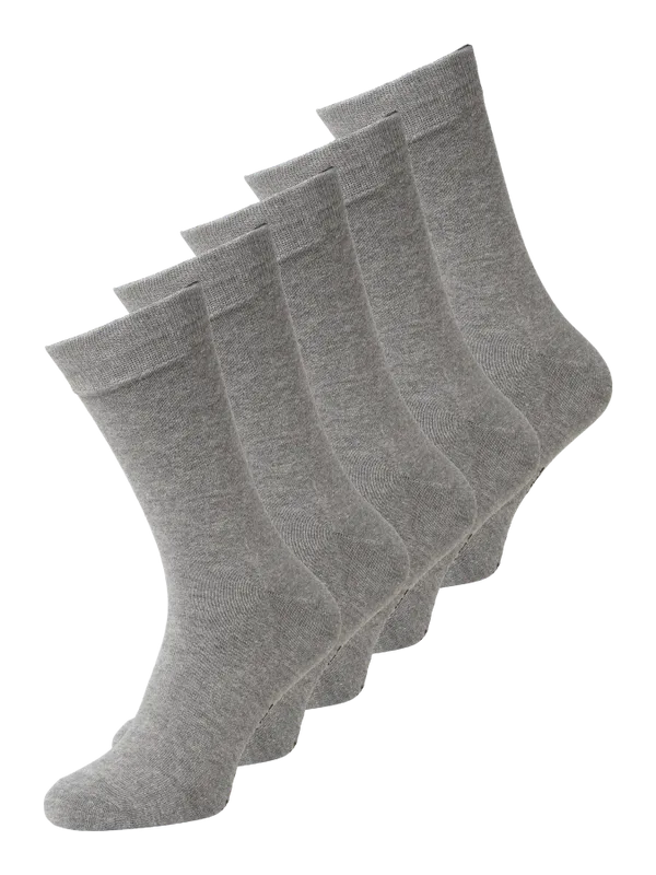 Ljusgrå strumpor – 5-pack Herr