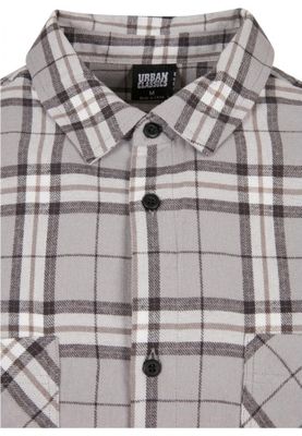 Long Oversized Grey Check Shirt