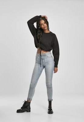 Oversized short raglan shirt